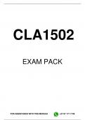 CLA1502 EXAM PACK 2023