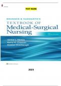 Test Bank - Brunner & Suddarth's Textbook of Medical-Surgical Nursing 15th Edition by Janice L Hinkle, Kerry H. Cheever & Kristen Overbaugh - Complete, Elaborated & Latest Test bank. ALL Chapters (1-68) Included & Updated