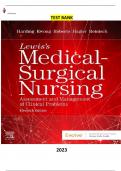 Test Bank - Lewis's Medical-Surgical Nursing: Assessment and Management of Clinical Problems, 11th Edition  by Mariann M. Harding, Jeffrey Kwong, Dottie Roberts , Debra Hagler , Courtney Reinisch - Complete, Elaborated and Latest Test Bank. ALL Chapters 