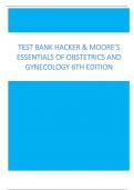 Test bank Hacker & Moore’s Essentials of Obstetrics and Gynecology 6th Edition