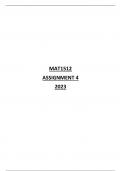 MAT1512 ASSIGNMENT 4 2023