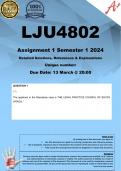 LJU4802 Assignment 1 (COMPLETE ANSWERS) Semester 1 2024 - DUE 13 March 2024 