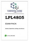 LPL4805 EXAM PACK 2023