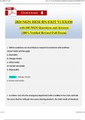 2024 HESI EXIT RN V1 Exam with 160 NGN Questions and Revised Correct Answers (Verified 100% Guarantee Pass ) 