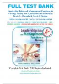 Test Bank for Leadership Roles and Management Functions in Nursing 9th Edition by Bessie L Marquis & Carol Huston 