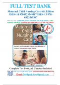 Test Bank For Maternal Child Nursing Care 6th Edition by Shannon E. Perry, Marilyn J. Hockenberry, Mary Catherine Cashion Chapter 1-50 | 9780323549387 | All Chapters with Answers and Rationals