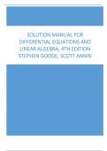 Solution Manual for Differential Equations and Linear Algebra, 4th Edition Stephen Goode, Scott Annin