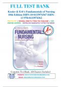  Kozier & Erb's Fundamentals of Nursing 10th Edition By Audrey J. Berman; Shirlee Snyder; Geralyn Frandsen -Test Bank.