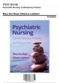 Test Bank For Psychiatric Nursing Contemporary Practice 7th Edition by Mary Ann Boyd, Rebecca Luebbert 9781975161187 Chapter 1-43 Complete Guide.