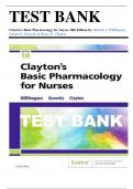 TEST BANK FOR CLAYTON’S BASIC PHARMACOLOGY FOR NURSES 18TH EDITION BY WILLIHNGANZ ALL CHAPTERS