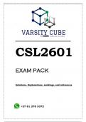 CSL2601  EXAM PACK 2024