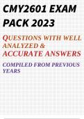 CMY2601 EXAM PACK 2024