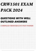 CRW1501 EXAM PACK 2024