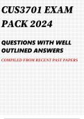 CUS3701 EXAM PACK 2024