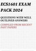 ECS1601 EXAM PACK 2024