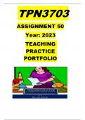 TPN3703 PORTFOLIO ASSIGNMENT 50 FULL DETAILED PORTFOLIO WITH LESSON PLANS  2023