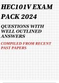 HEC101V EXAM PACK 2024