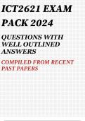 ICT2621 EXAM PACK 2024