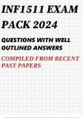 INF1511 EXAM PACK 2024