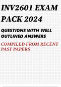 INV2601 EXAM PACK 2024