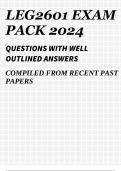 LEG2601 EXAM PACK 2024