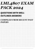 LML4807 EXAM PACK 2024