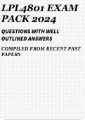 LPL4801 EXAM PACK 2024