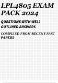 LPL4805 EXAM PACK 2024