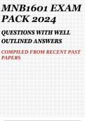 MNB1601 EXAM PACK 2024