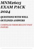 MNM2605 EXAM PACK 2024