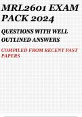 MRL2601 EXAM PACK 2024