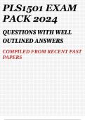 PLS1501 EXAM PACK 2024