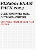 PLS2601 EXAM PACK 2024