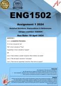 ENG1502 Assignment 1 (COMPLETE ANSWERS) 2024 (638394) - DUE 18 April 2024