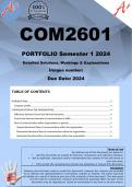 COM2601 Assignment 3 PORTFOLIO (COMPLETE ANSWERS) Semester 2 2024 