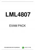 LML4807 EXAM PACK 2023