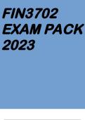 FIN3702 EXAM PACK 2023