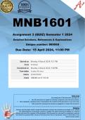 MNB1601 Assignment 3 (COMPLETE ANSWERS) Semester 1 2024 (869569) - DUE 15 April 2024