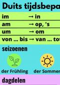 Duits samenvatting tijdsbepalingen & stappenplan eerste, derde en vierde naamval