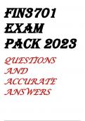 FIN3701 EXAM PACK 2023