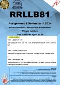 RRLLB81 Assignment 2 (3 Research Reports) Semester 1 2024 - DUE 4 April 2024  (TOPIC 1: COMPANY LAW;  TOPIC 3: CRIMINAL PROCEDURE; TOPIC 4: INSURANCE LAW)