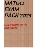 MAT1512 EXAM PACK 2023