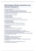 CNA Chapter 9 Review Questions and Answers (Graded A)