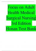 Focus on Adult Health Medical Surgical Nursing 3rd Edition Honan Test Bank