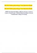 NR 283 Pathophysiology Test Question Bank-Answer-NR283 Test Question Bank ( 300 QA) (Exam 1, Exam 2, Exam 3, Final Exam), NR 283: Pathophysiology,  Chamberlain College of Nursing