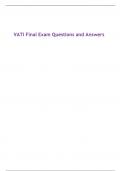 VATI Final Exam Questions and Answers