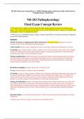 NR 283 Pathophysiology-Final Exam Concept Review, Question Bank (Final), NR 283: Pathophysiology, Chamberlain College of Nursing