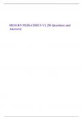 HESI RN PEDIATRICS V2 {50 Questions and Answers}