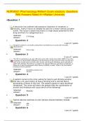 NURS6521 Pharmacology Midterm Exam solutions  Questions With Answers Rated A+>Walden University