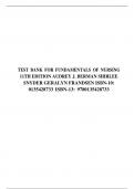 TEST BANK FOR FUNDAMENTALS OF NURSING 11TH EDITION AUDREY J. BERMAN SHIRLEE SNYDER GERALYN FRANDSEN ISBN-10: 0135428733 ISBN-13: 9780135428733